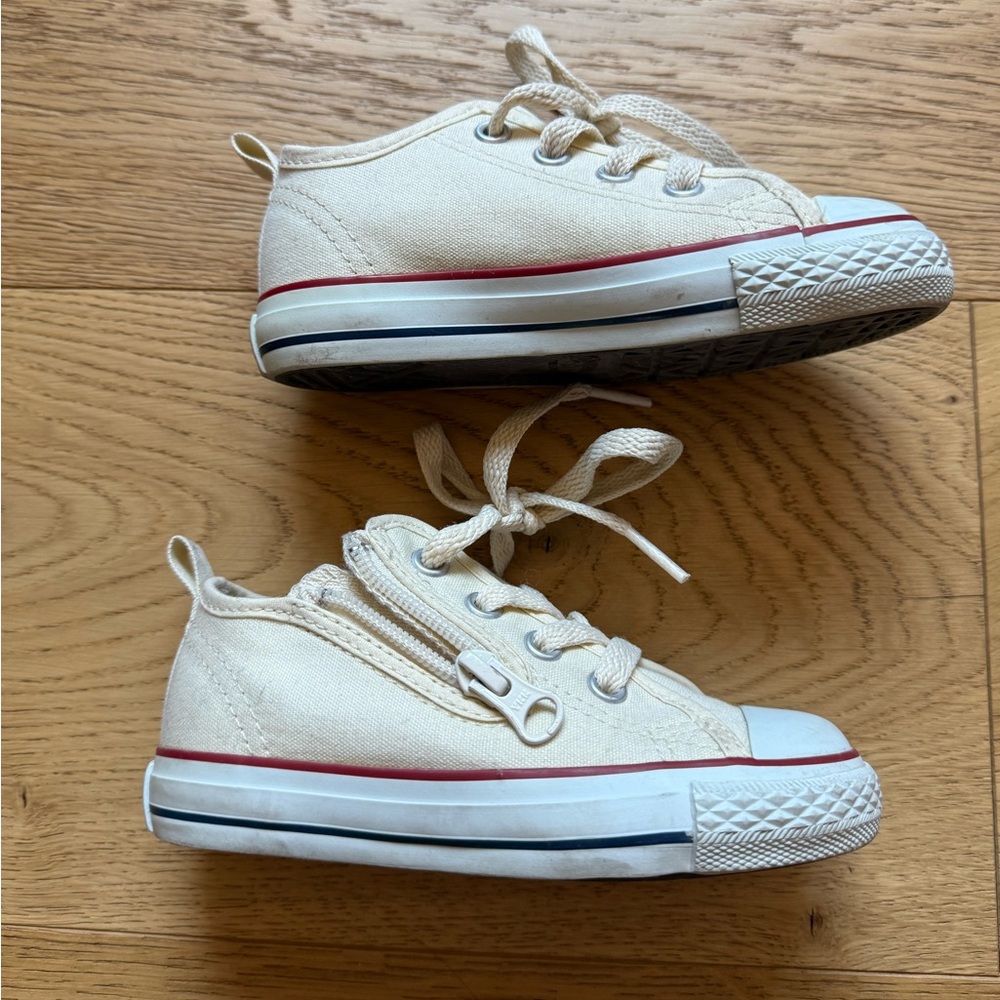 Converse Cream Canvas Sneakers toddler